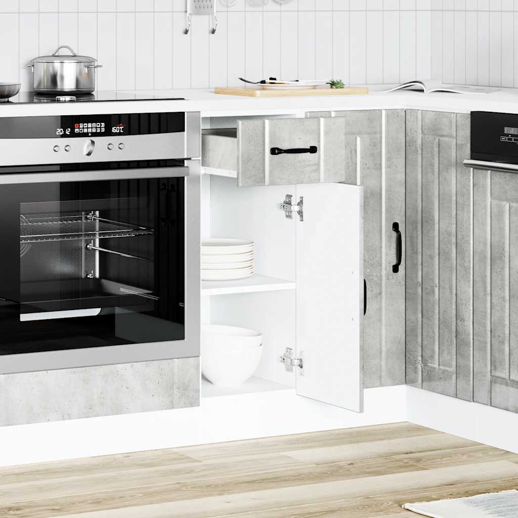 Base da Cucina-Mobile Base da Cucina Lucca Grigio Cemento in Legno Multistrato 714472