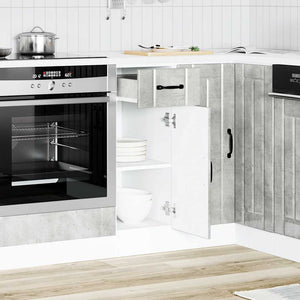 Base da Cucina-Mobile Base da Cucina Lucca Grigio Cemento in Legno Multistrato 714472