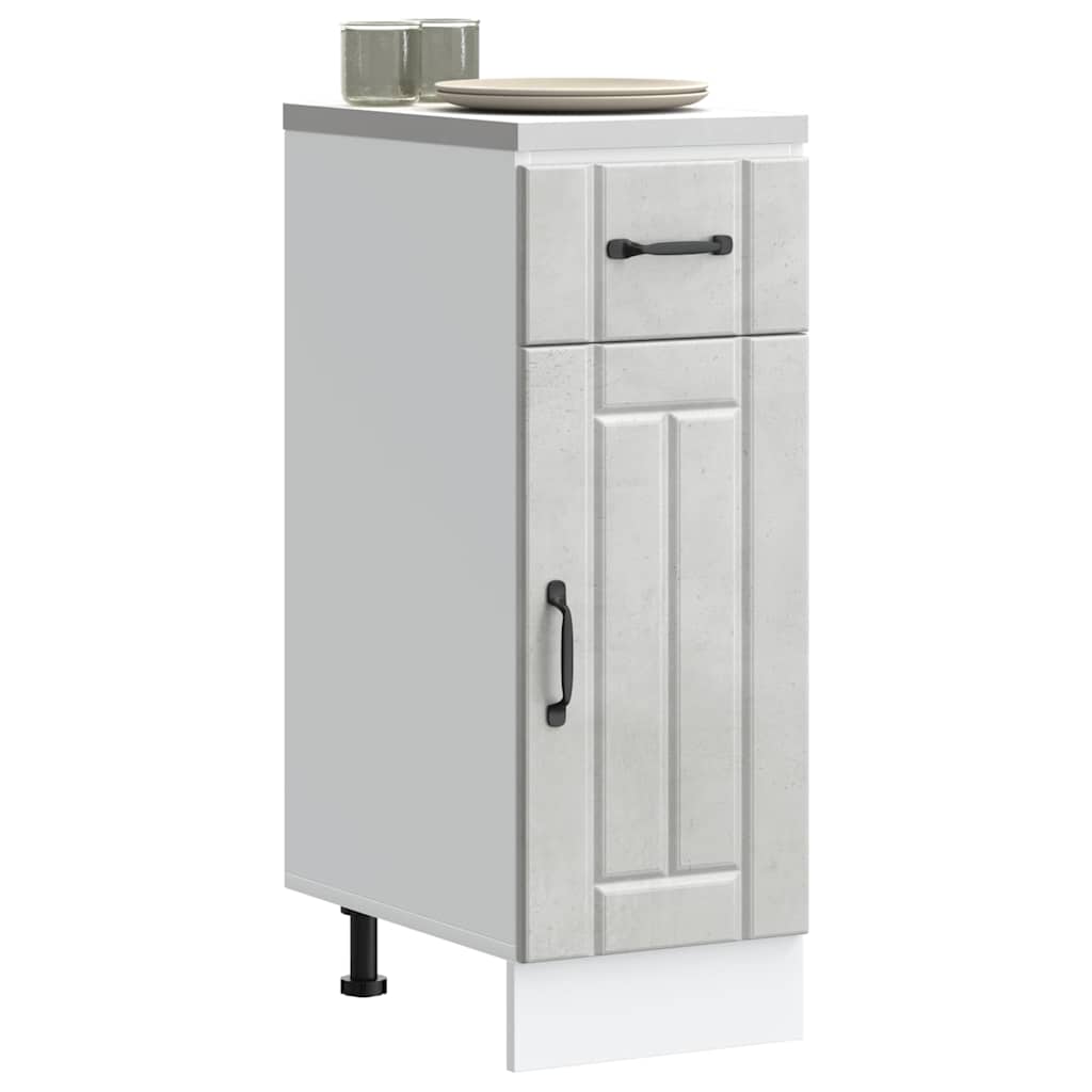 Base da Cucina-Mobile Base da Cucina Lucca Grigio Cemento in Legno Multistrato 714472