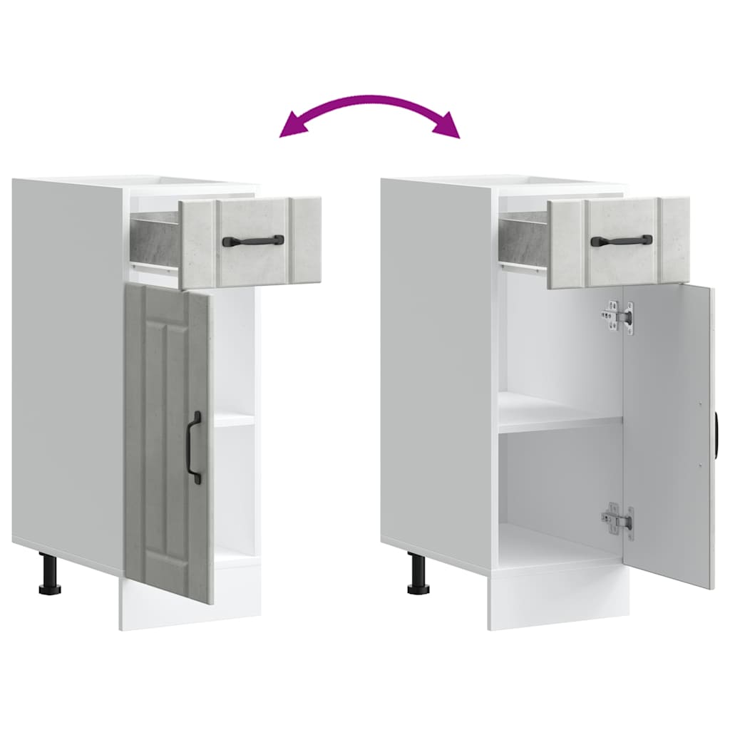 Base da Cucina-Mobile Base da Cucina Lucca Grigio Cemento in Legno Multistrato 714472