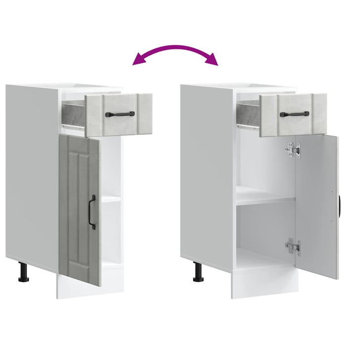 Base da Cucina-Mobile Base da Cucina Lucca Grigio Cemento in Legno Multistrato 714472