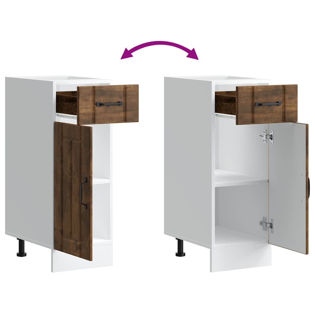 Base da Cucina Lucca Rovere Fumo in Legno Multistrato 853702