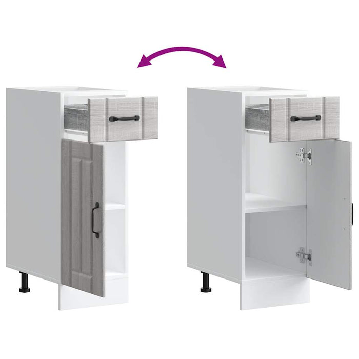 Base da Cucina-Mobile Base da Cucina Lucca Grigio Sonoma in Legno Multistrato 552691