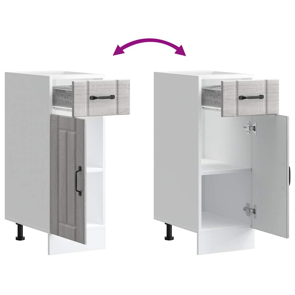 Base da Cucina Lucca Grigio Sonoma in Legno Multistrato