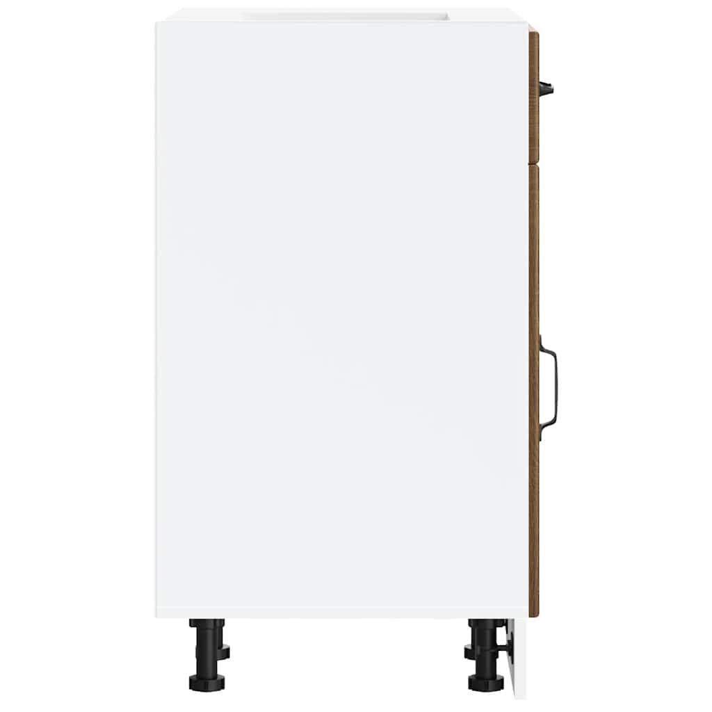 Base da Cucina Lucca Rovere Marrone in Legno Multistrato 853704