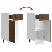 Base da Cucina Lucca Rovere Marrone in Legno Multistrato 853704