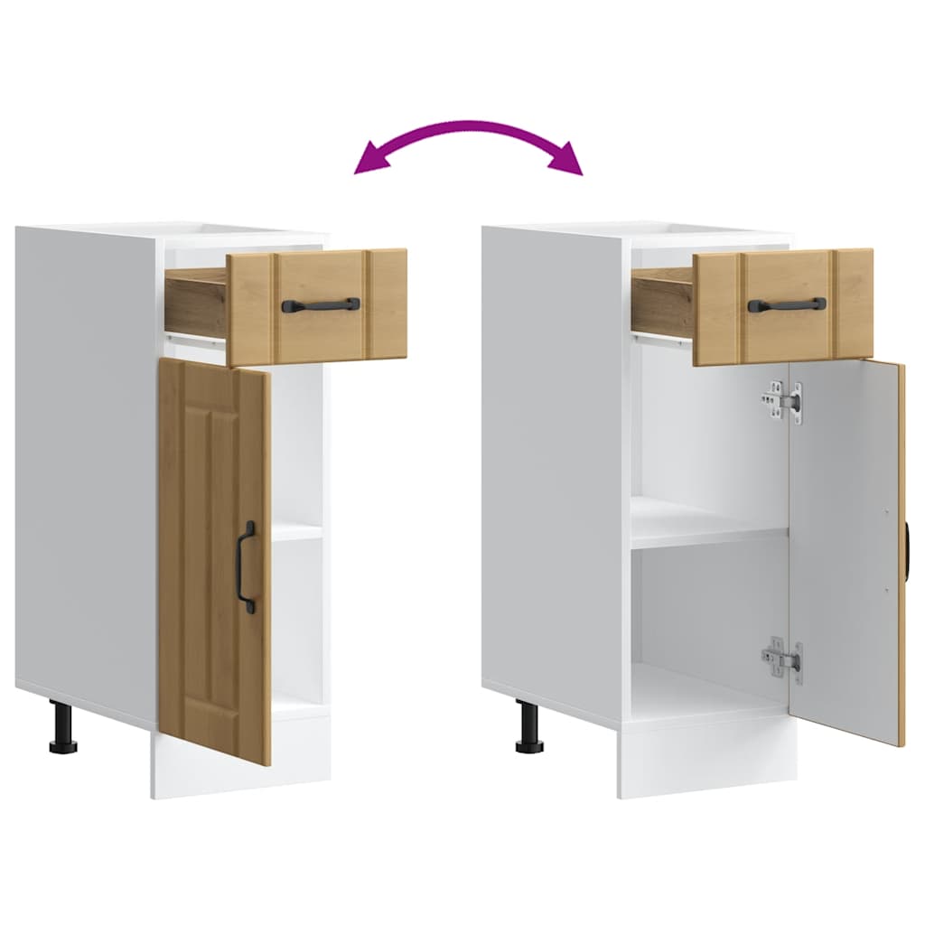 vidaXL Base da Cucina Lucca Rovere Artigianale in Legno Multistrato