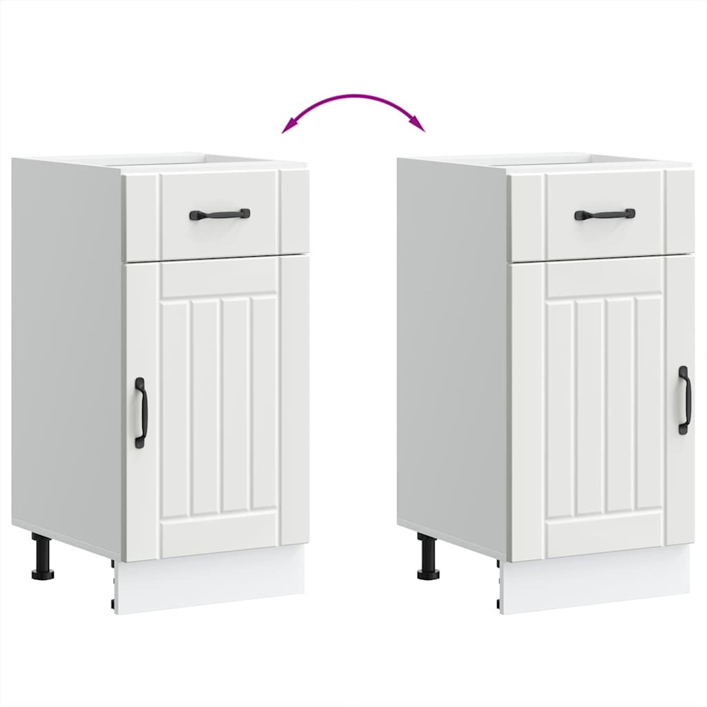 Base da Cucina Lucca Bianco in Legno Multistrato 853707