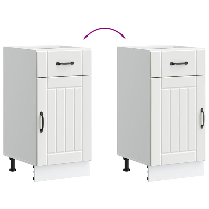 vidaXL Base da Cucina Lucca Bianco in Legno Multistrato