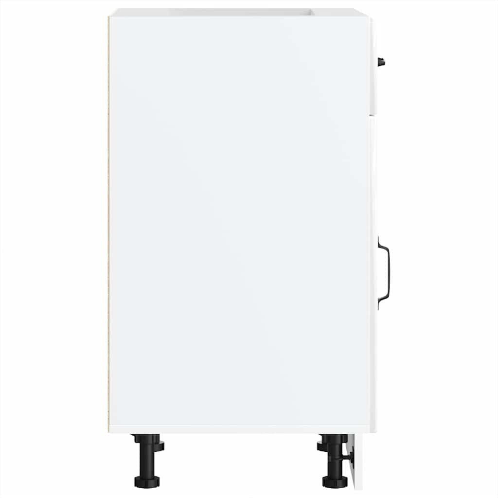 Base da Cucina-Mobile Base da Cucina Lucca Bianco Lucido in Legno Multistrato 534757