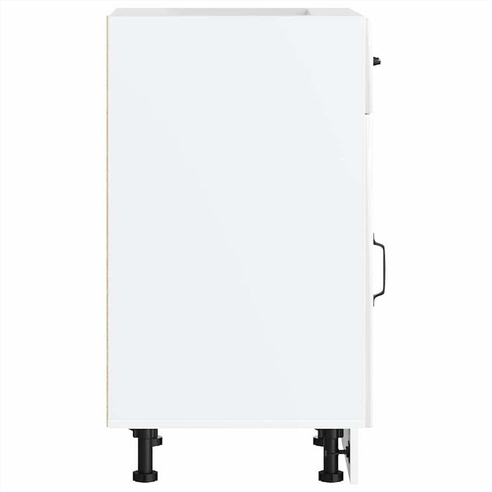 Base da Cucina-Mobile Base da Cucina Lucca Bianco Lucido in Legno Multistrato 534757