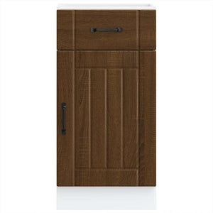 Base da Cucina Lucca Rovere Marrone in Legno Multistrato 853714