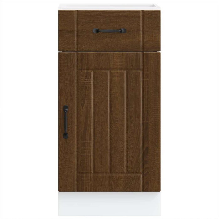 Base da Cucina Lucca Rovere Marrone in Legno Multistrato 853714