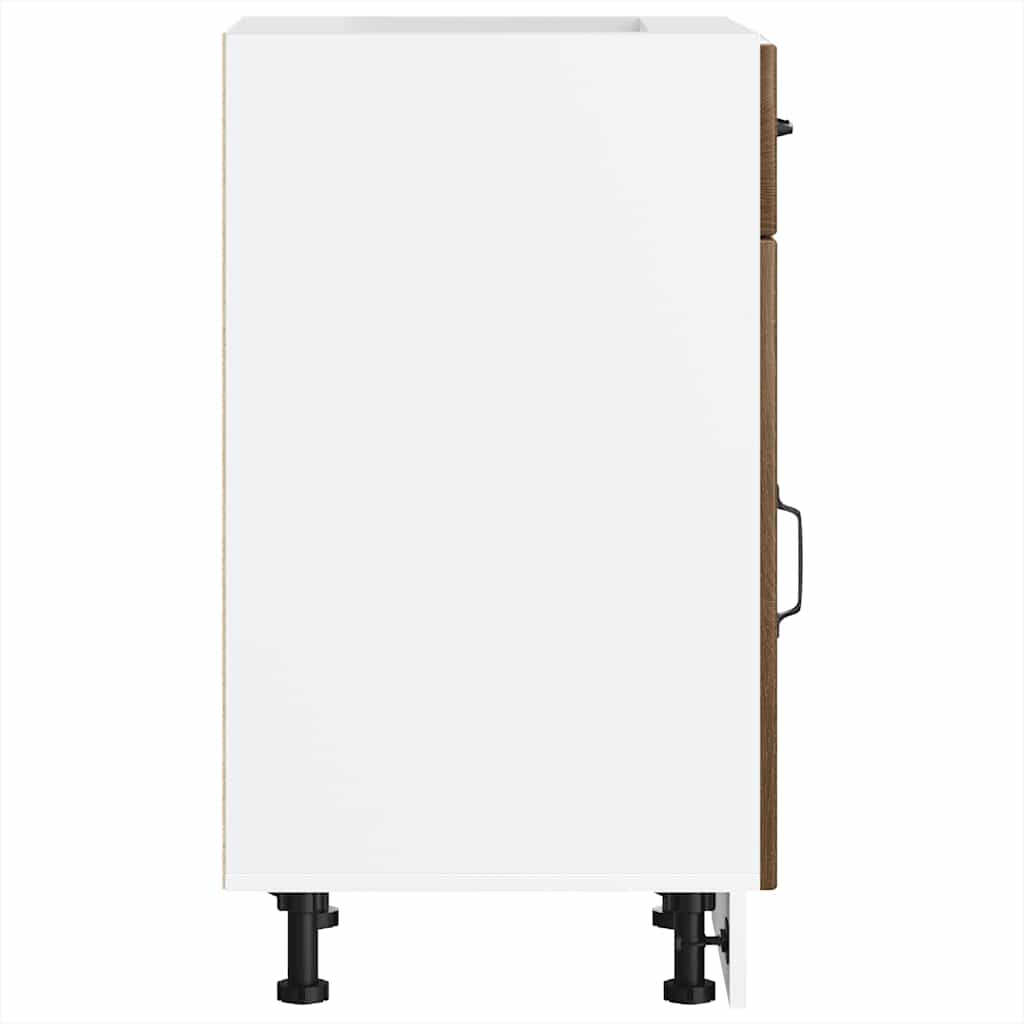 Base da Cucina Lucca Rovere Marrone in Legno Multistrato 853714