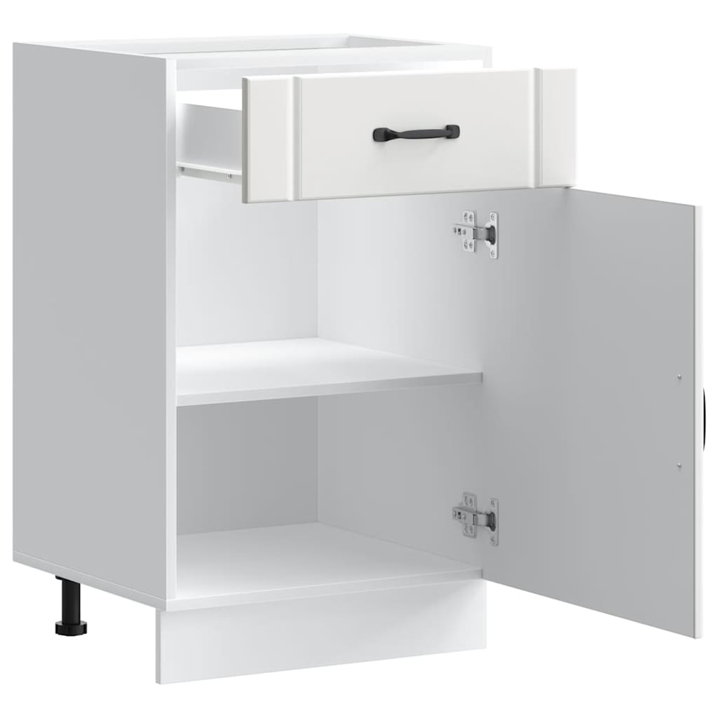 Base da Cucina-Mobile Base da Cucina Lucca Bianco in Legno Multistrato 428440