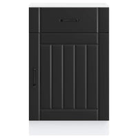 Base da Cucina Lucca Nero in Legno Multistrato 853718