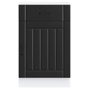 Base da Cucina Lucca Nero in Legno Multistrato 853718