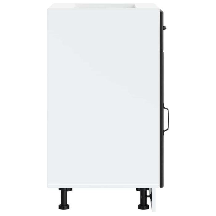 Base da Cucina-Mobile Base da Cucina Lucca Nero in Legno Multistrato 838189