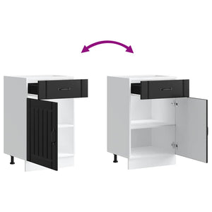 vidaXL Base da Cucina Lucca Nero in Legno Multistrato