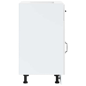 vidaXL Base da Cucina Lucca Bianco Lucido in Legno Multistrato