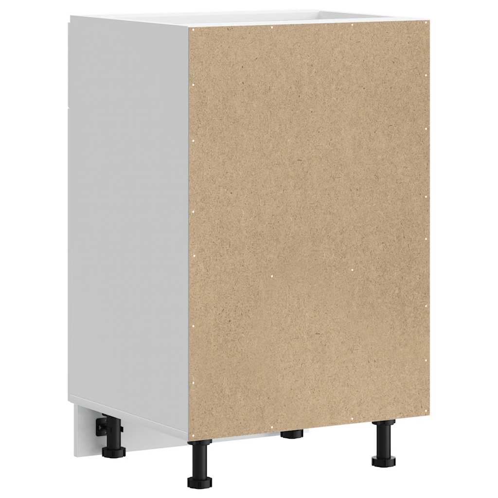 vidaXL Base da Cucina Lucca Bianco Lucido in Legno Multistrato