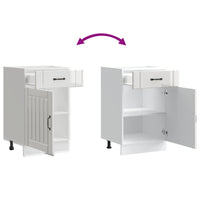 Base da Cucina Lucca Bianco Lucido in Legno Multistrato 853719