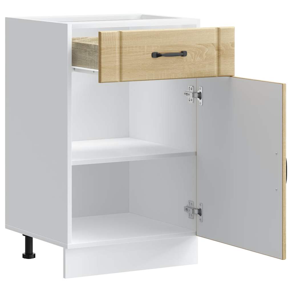 Base da Cucina-Mobile Base da Cucina Lucca Rovere Sonoma in Legno Multistrato 751366