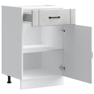 Base da Cucina Lucca Grigio Cemento in Legno Multistrato 853721