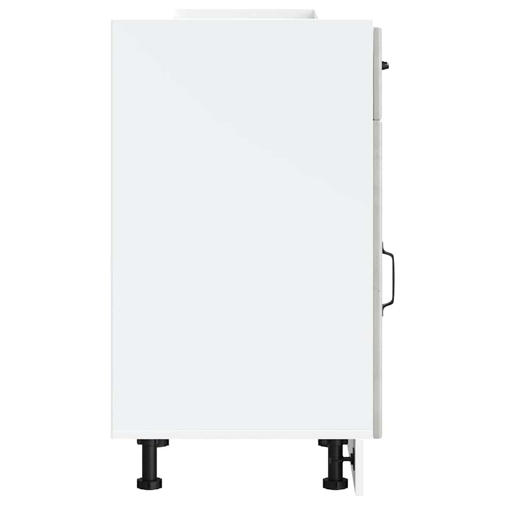 Base da Cucina Lucca Grigio Cemento in Legno Multistrato 853721