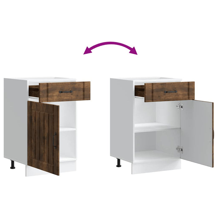 Base da Cucina-Mobile Base da Cucina Lucca Rovere Fumo in Legno Multistrato 205937