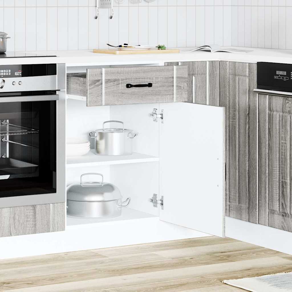 Base da Cucina Lucca Grigio Sonoma in Legno Multistrato 853723