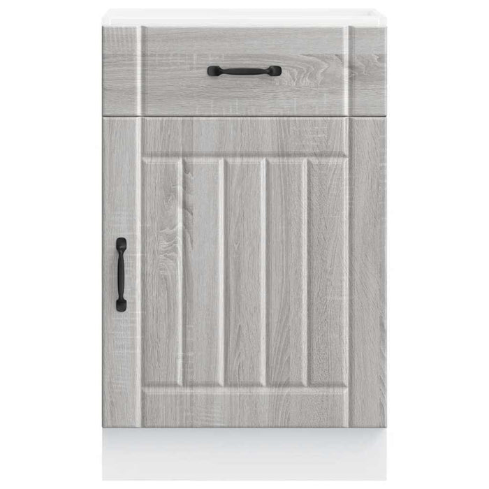 Base da Cucina Lucca Grigio Sonoma in Legno Multistrato 853723