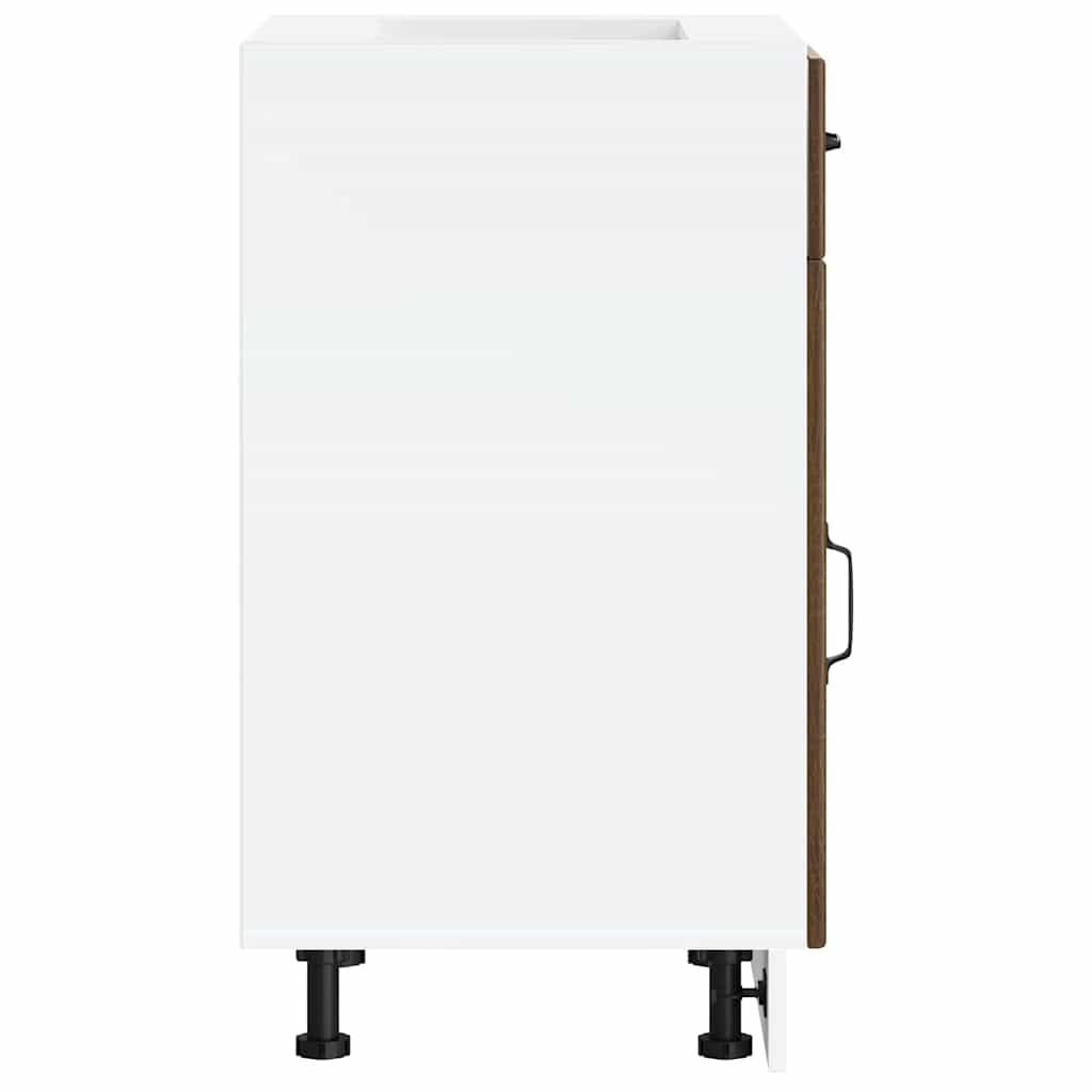 vidaXL Base da Cucina Lucca Rovere Marrone in Legno Multistrato