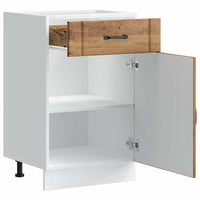 vidaXL Base da Cucina Lucca Legno Antico in Legno Multistrato