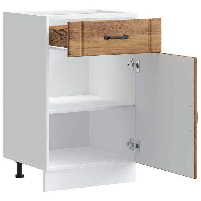 vidaXL Base da Cucina Lucca Legno Antico in Legno Multistrato