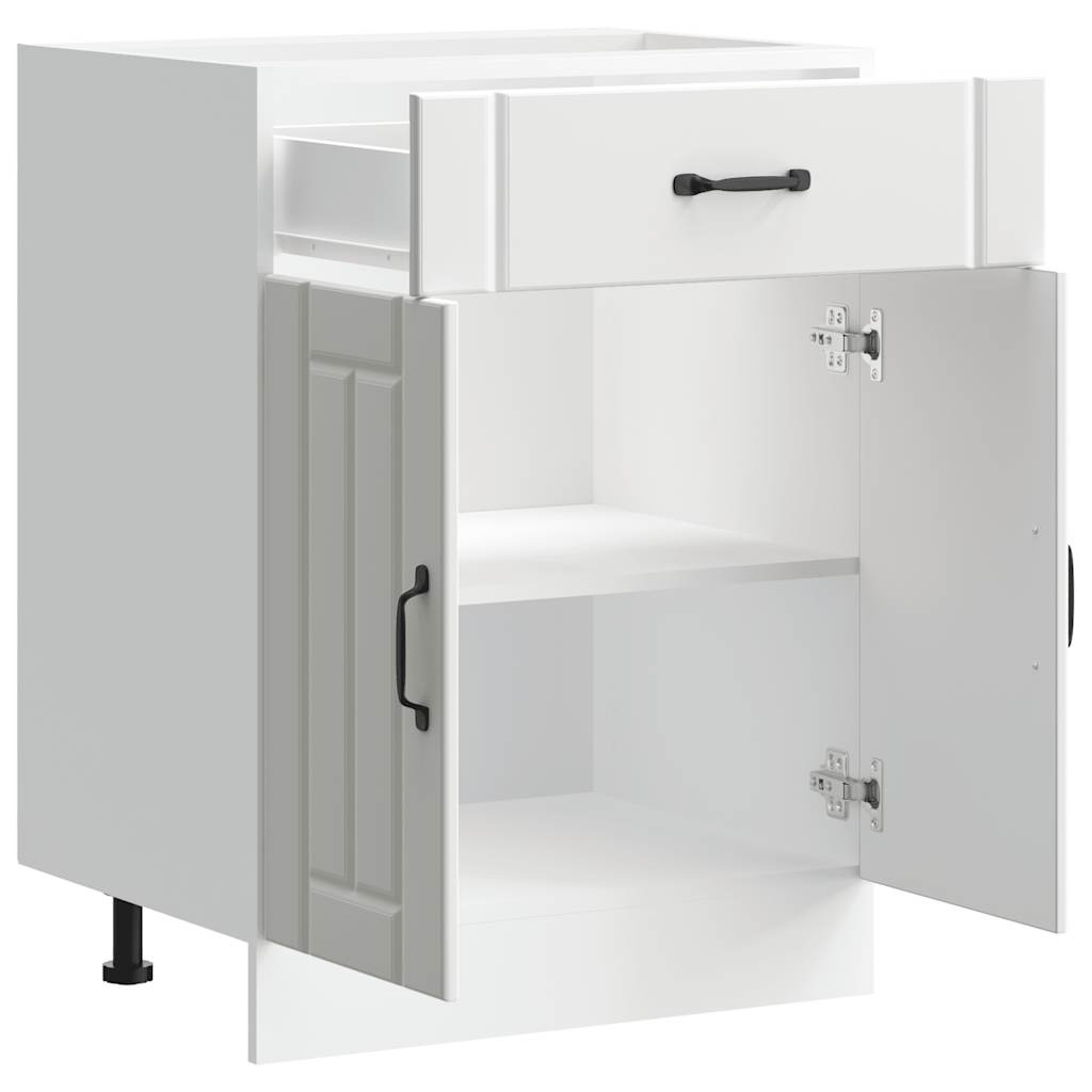 Base da Cucina-Mobile Base da Cucina Lucca Bianco in Legno Multistrato 595225