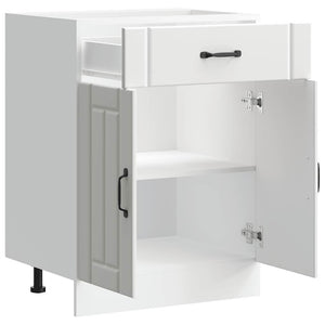 Base da Cucina-Mobile Base da Cucina Lucca Bianco in Legno Multistrato 595225