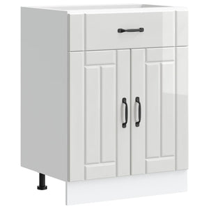 Base da Cucina-Mobile Base da Cucina Lucca Bianco Lucido in Legno Multistrato 575367