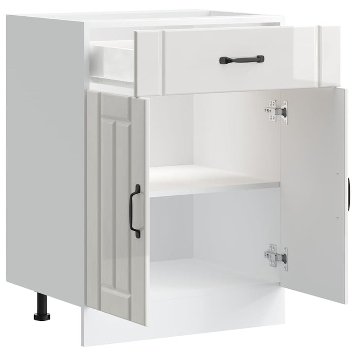 Base da Cucina Lucca Bianco Lucido in Legno Multistrato 853729