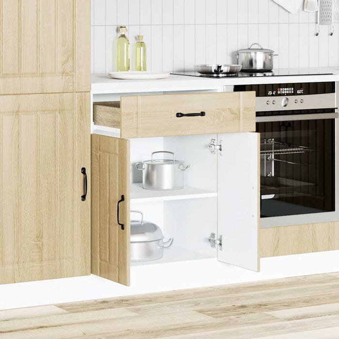 vidaXL Base da Cucina Lucca Rovere Sonoma in Legno Multistrato