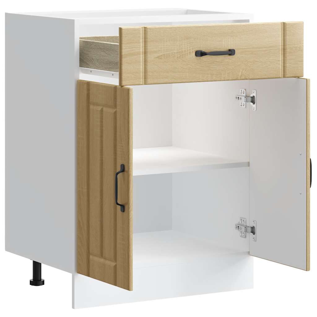 vidaXL Base da Cucina Lucca Rovere Sonoma in Legno Multistrato