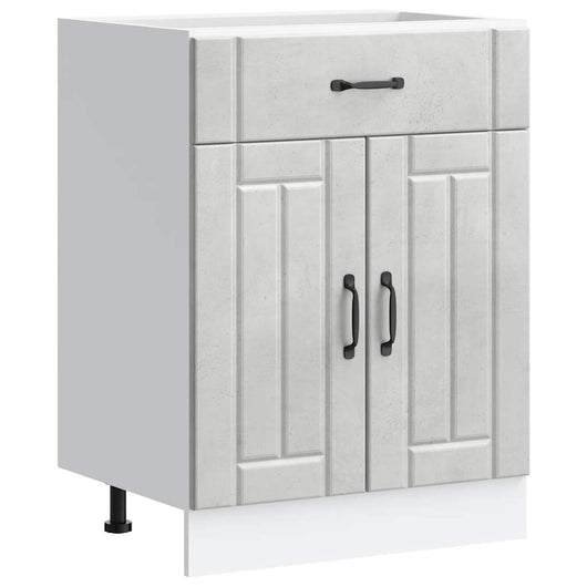 Base da Cucina Lucca Grigio Cemento in Legno Multistrato 853731