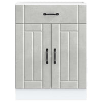 Base da Cucina Lucca Grigio Cemento in Legno Multistrato 853731