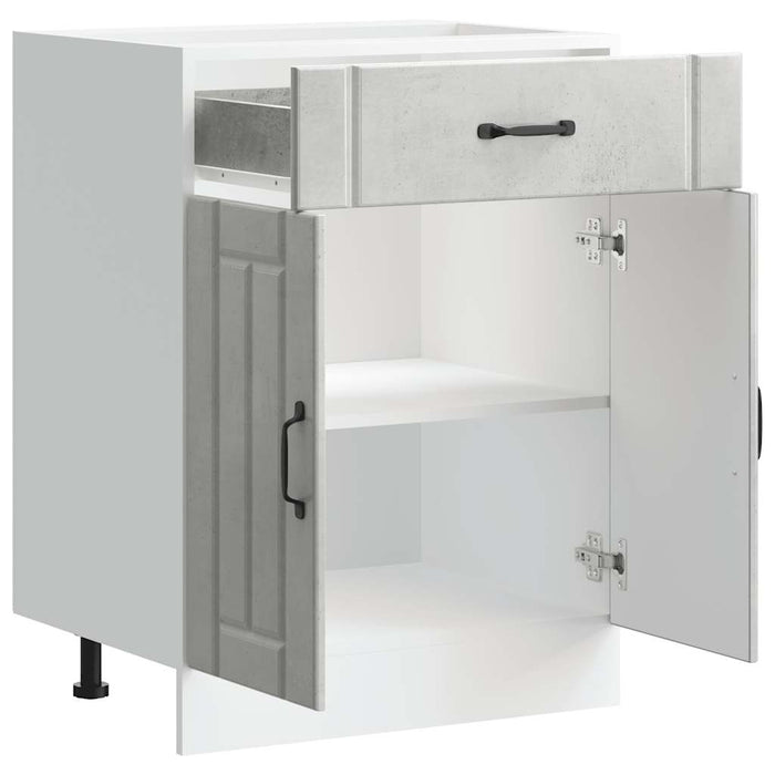 Base da Cucina Lucca Grigio Cemento in Legno Multistrato 853731