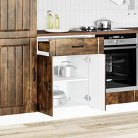 Base da Cucina-Mobile Base da Cucina Lucca Rovere Fumo in Legno Multistrato 487200