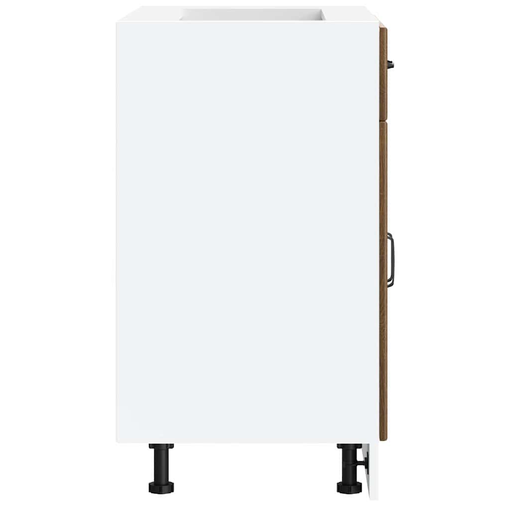 Base da Cucina Lucca Rovere Marrone in Legno Multistrato 853734