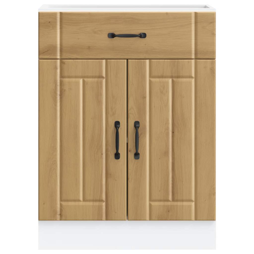 Base da Cucina Lucca Rovere Artigianale in Legno Multistrato