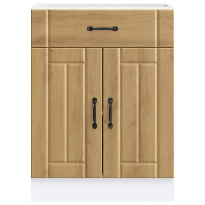 Base da Cucina Lucca Rovere Artigianale in Legno Multistrato