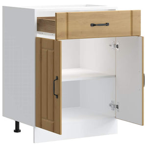 Base da Cucina Lucca Rovere Artigianale in Legno Multistrato 853736