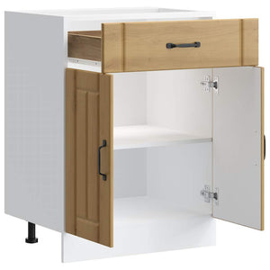 Base da Cucina-Mobile Base da Cucina Lucca Rovere Artigianale in Legno Multistrato 834591